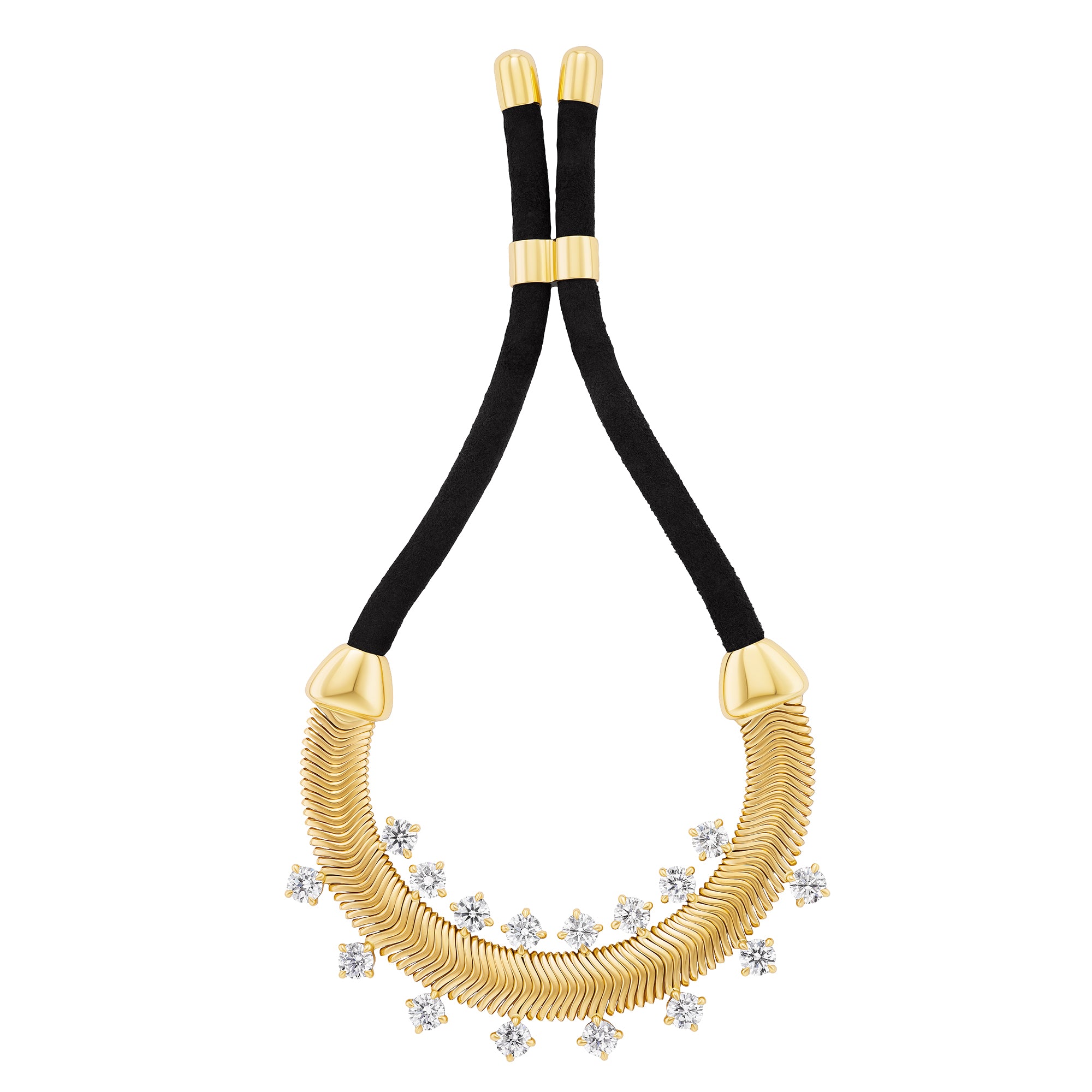 Emily P. Wheeler - Diamond Suede and Snake Chain Bracelet