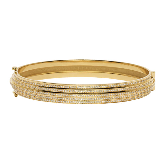 Pave Diamond Medium 5-Tier Staircase Bangle - Main Img