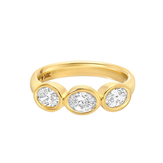 Oval Trio Pinky Ring