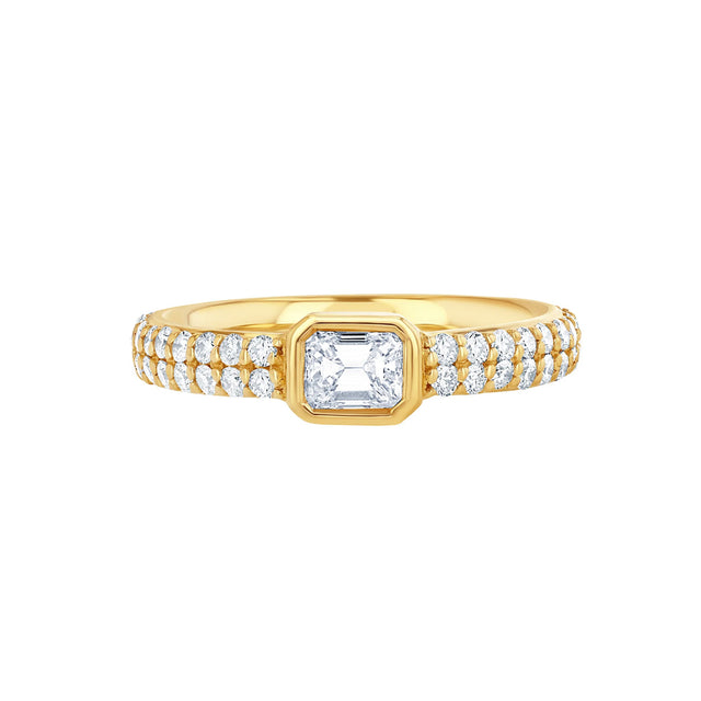 Carbon & Hyde Diamant Pinky Ring - Rings - Broken English Jewelry front view