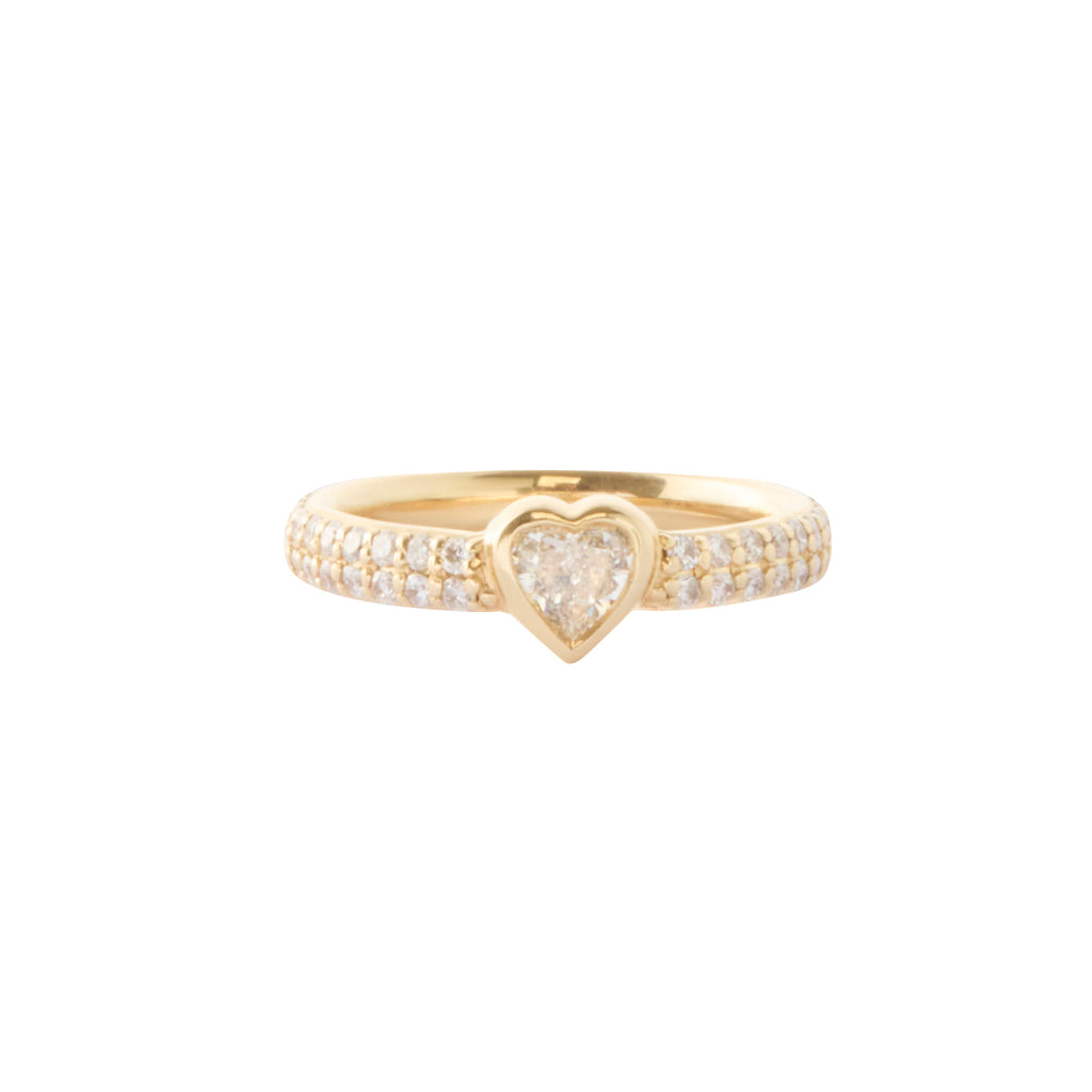 Heart Diamant Pinky Ring – Broken English Jewelry Heart Diamant Pinky Ring – Broken English Jewelry