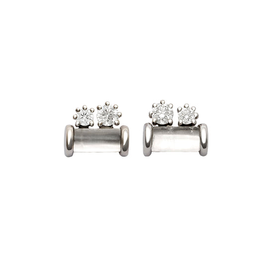 Rock Crystal and Diamond Theodora Earrings - Main Img