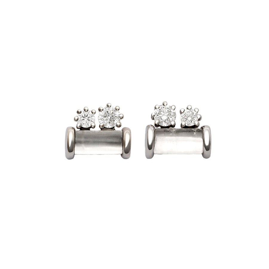 Rock Crystal and Diamond Theodora Earrings