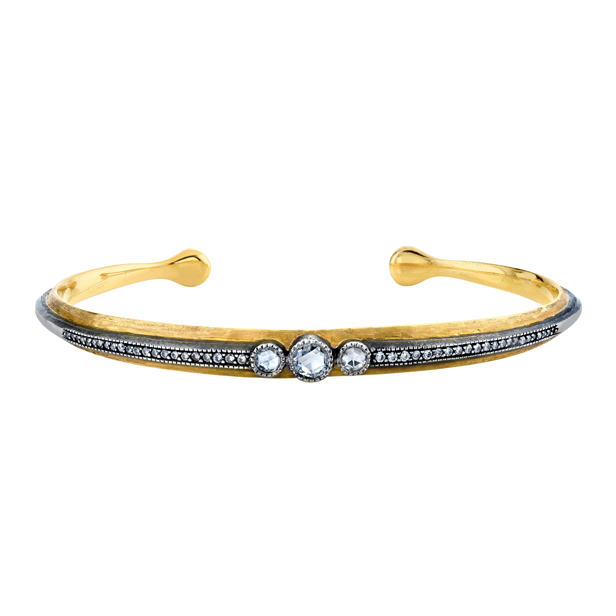 Diamond Trinity Cuff Bracelet