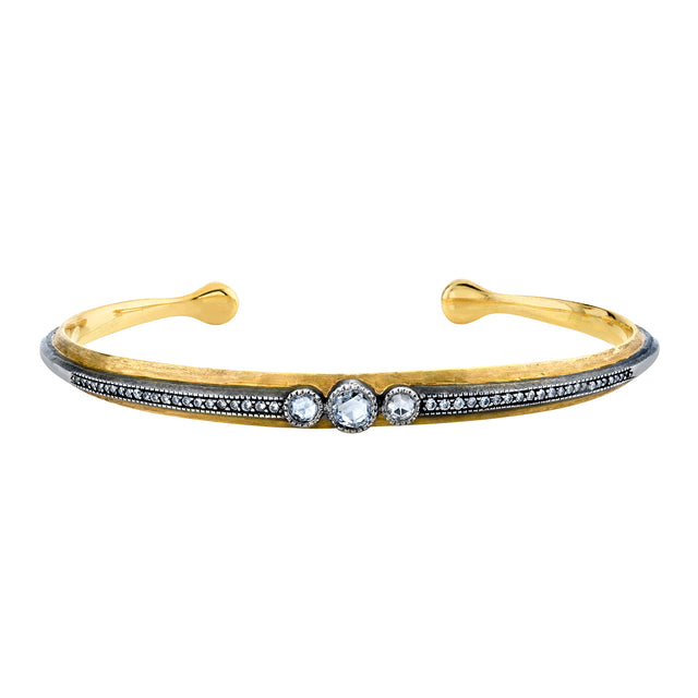 Diamond Trinity Cuff Bracelet