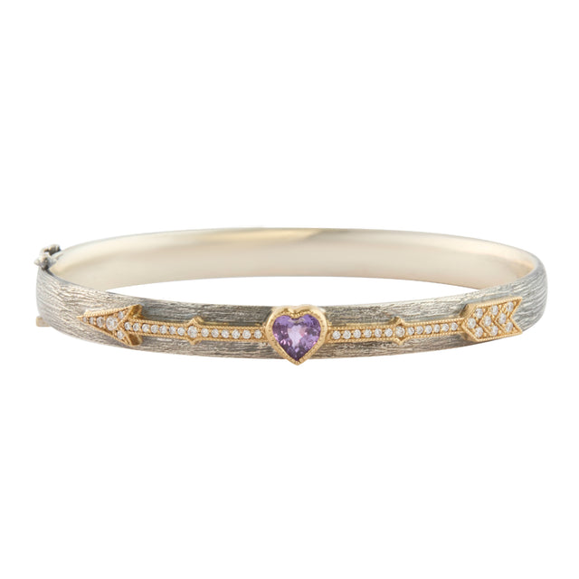 Pink Sapphire Cupids Arrow Bracelet