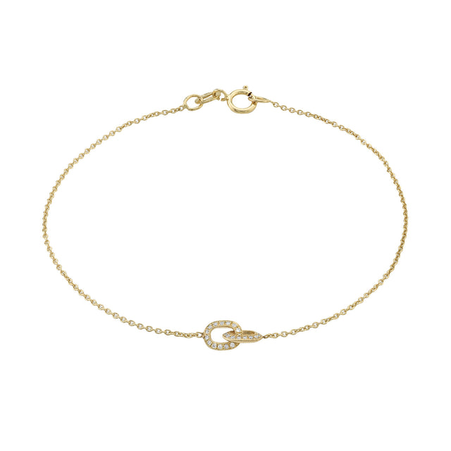 Lizzie Mandler XS One Sided Diamond Link Bracelet - Bracelets - Broken English Jewelry