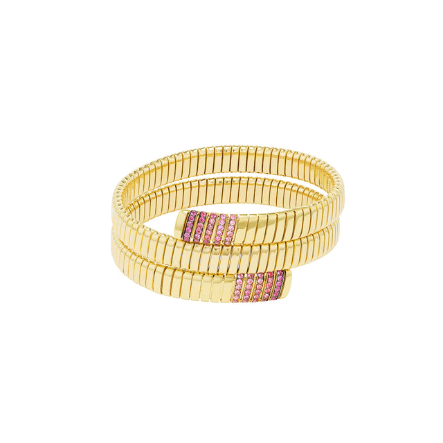 Padparadscha Sapphire Tubogas Bracelet