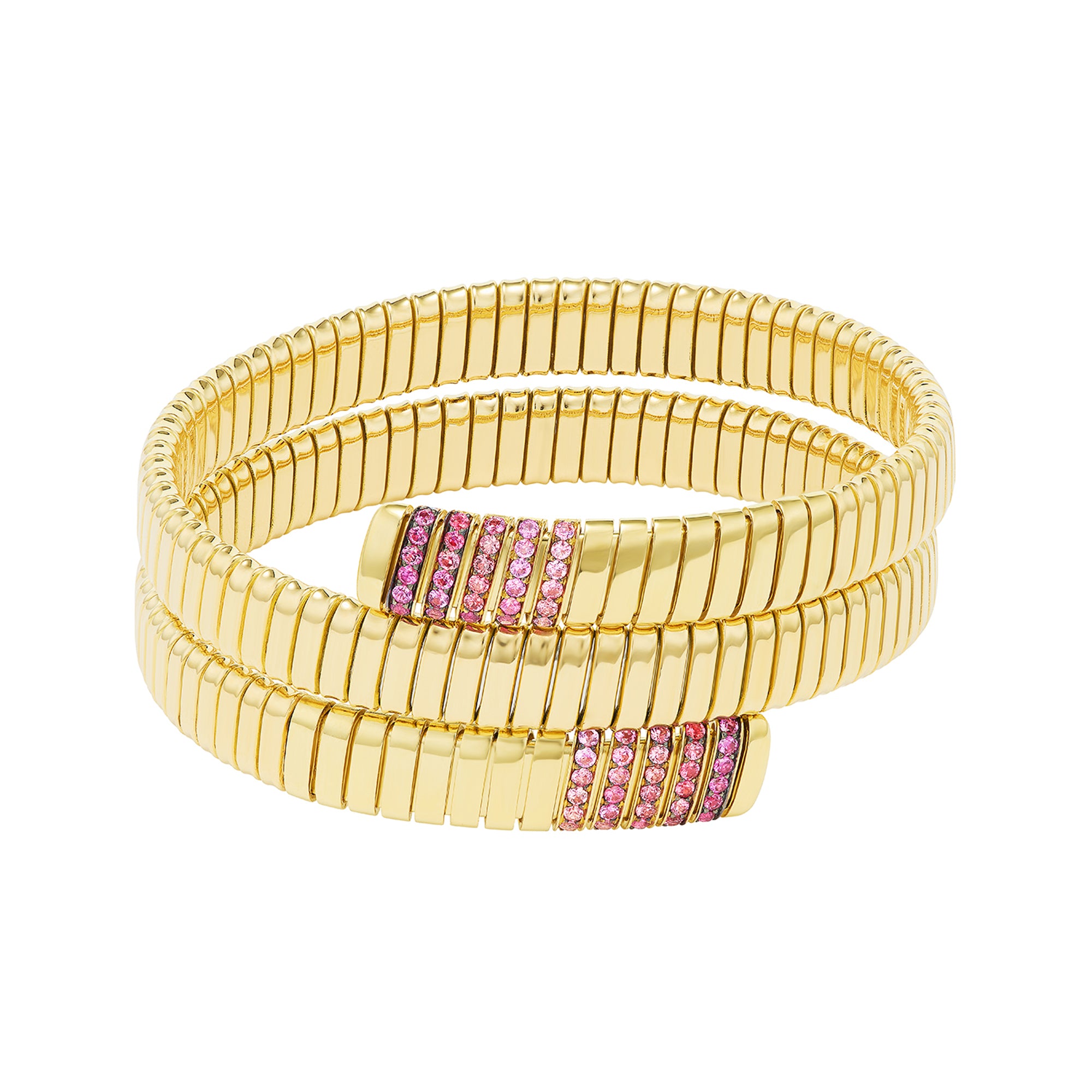 Padparadscha Sapphire Tubogas Bracelet