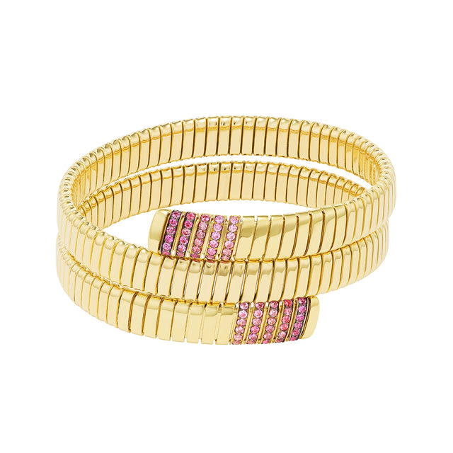 Padparadscha Sapphire Tubogas Bracelet