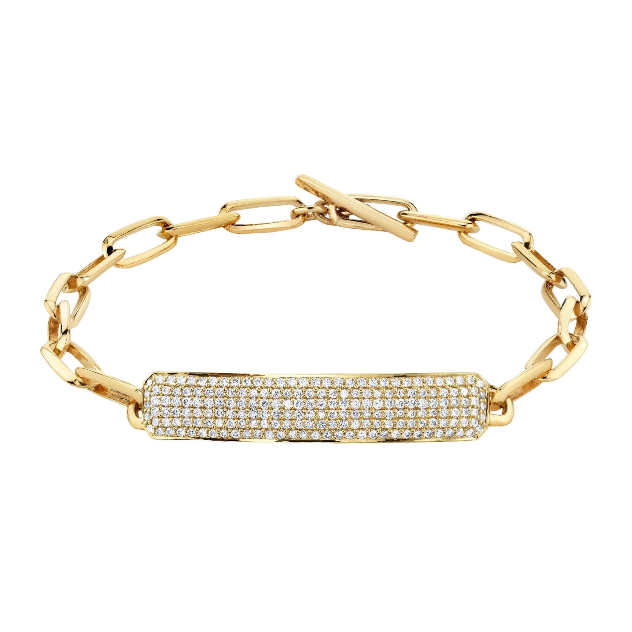 Pave Diamond Nameplate Bracelet