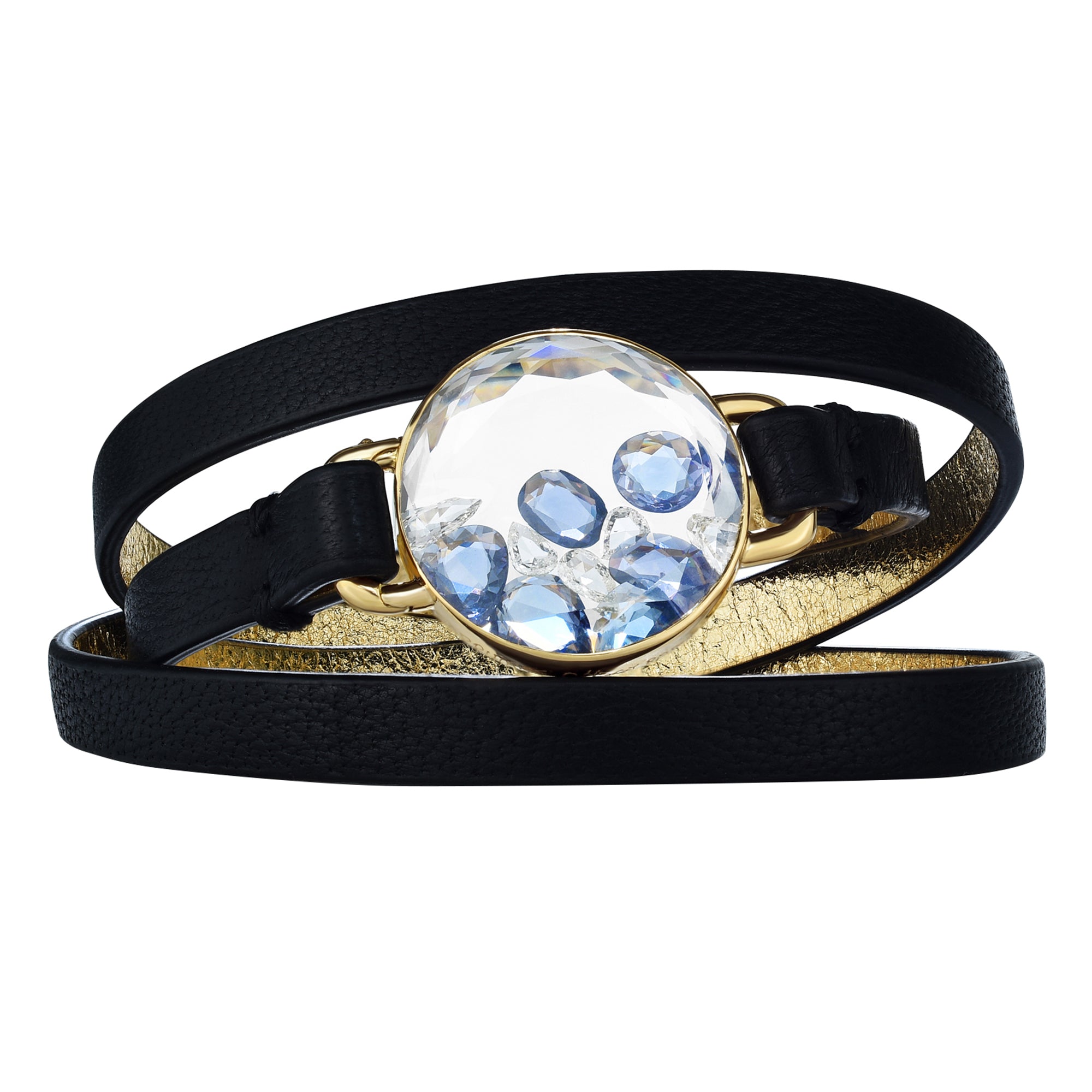 Italian Leather Kaleidoscope Shaker Bracelet