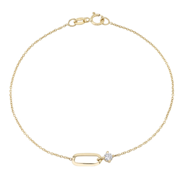 Round Diamond OG Link Bracelet