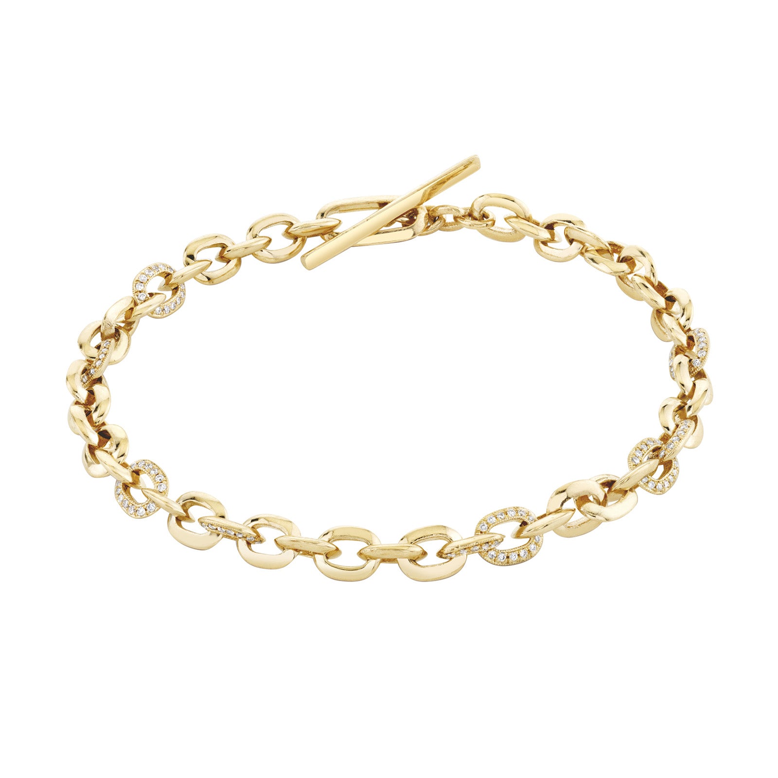 Lizzie Mandler XS Diamond Link Knife Edge Bracelet - Bracelets - Broken English Jewelry