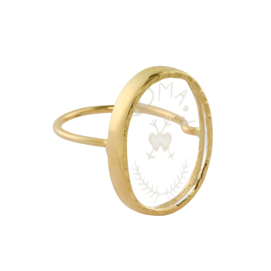 Pascale Monvoisin Crystal Lamour Ring - Rings - Broken English Jewelry side view
