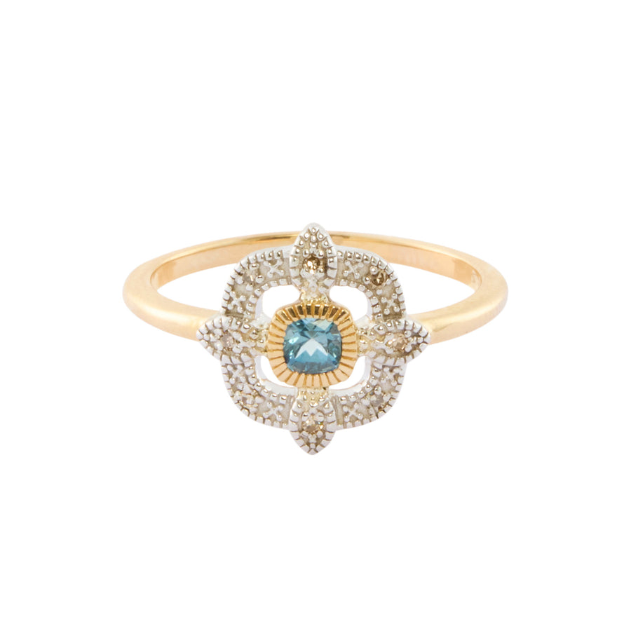 Pascale Monvoisin Bettina Ring - London Blue Topaz and Diamond - Rings - Broken English Jewelry