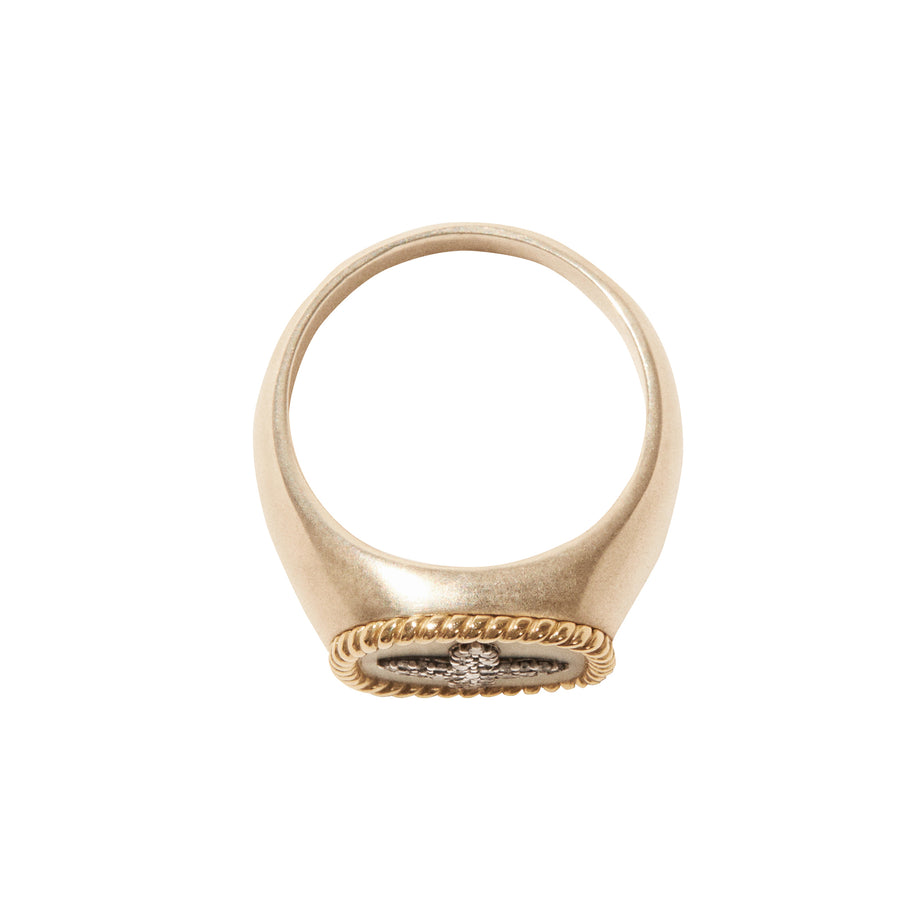 Moonstone and Australian Opal Bowie Nº2 Moonstone Ring