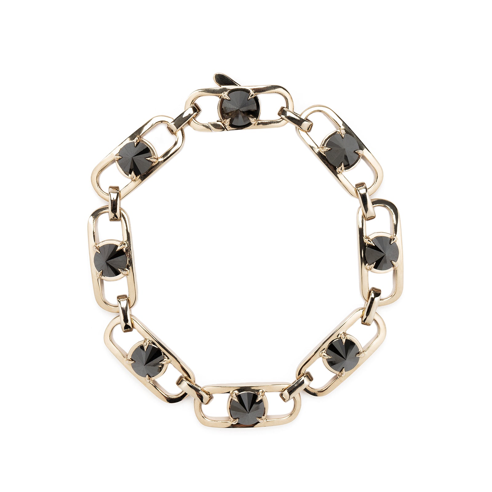 Ara Vartanian Black Diamond River Chain Bracelet top view