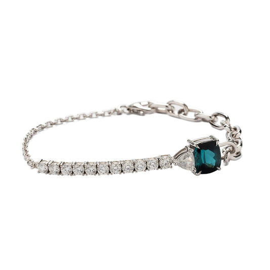 Indicolite River Chain Bracelet - Main Img