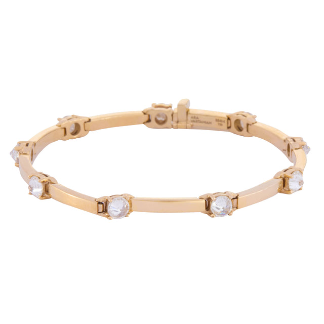 White Diamond Spiked Bracelet