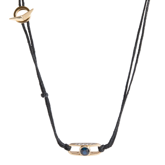 Blue Sapphire and Diamond Talon Eye Bracelet