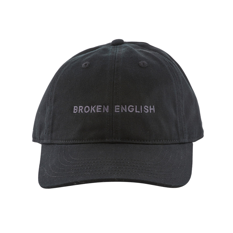 BE Accessories Black Embroidered Hat - Accessories - Broken English Jewelry front