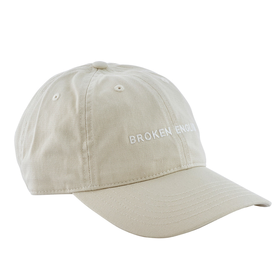 BE Accessories Creme Embroidered Hat - Accessories - Broken English Jewelry side