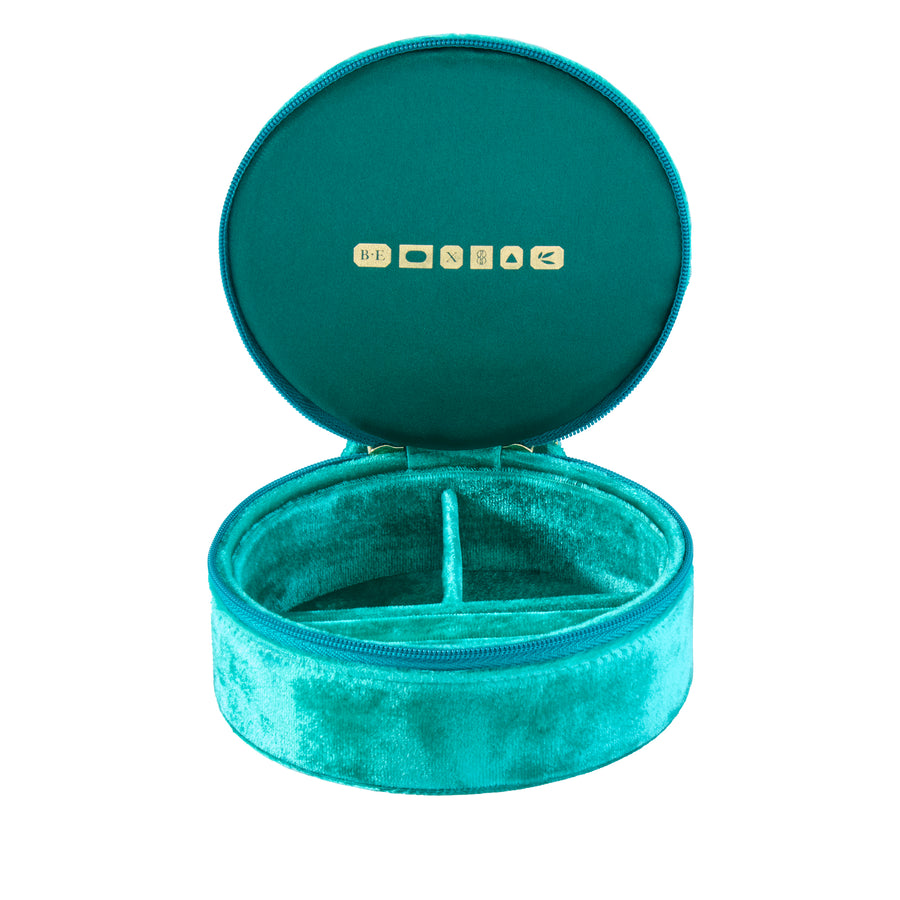 Travel Velvet Jewelry Box - Teal