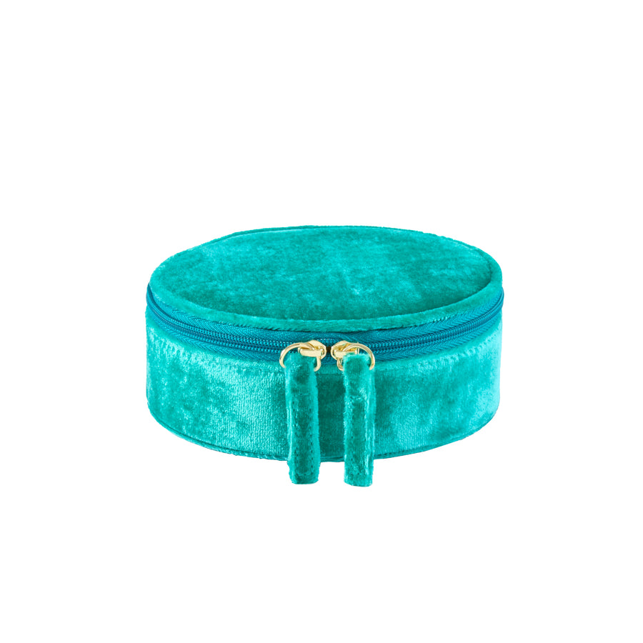 Travel Velvet Jewelry Box - Teal