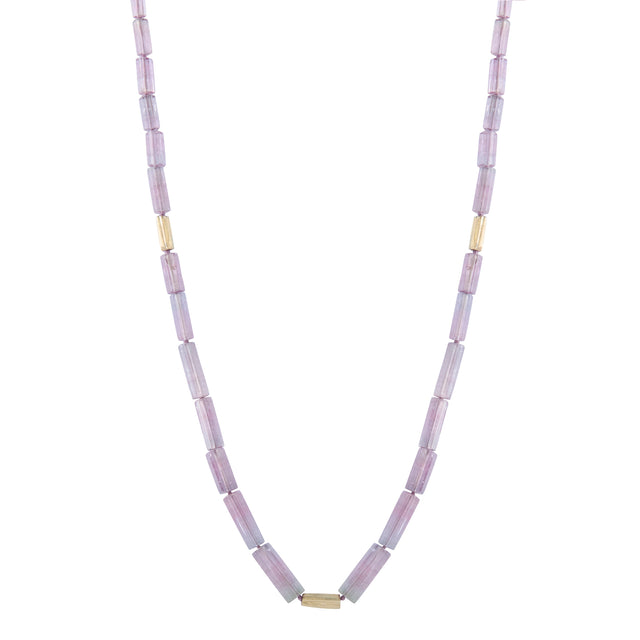 Lilac Tourmaline and Diamond Boa Necklace