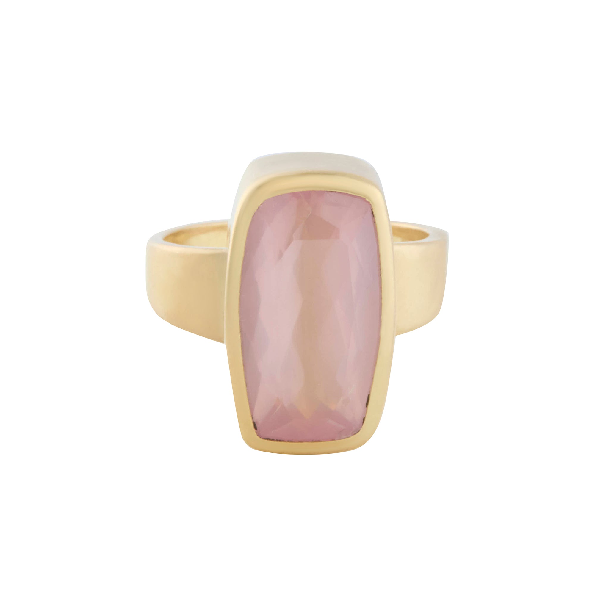 Rose Quartz Signature Tapered Band Ring