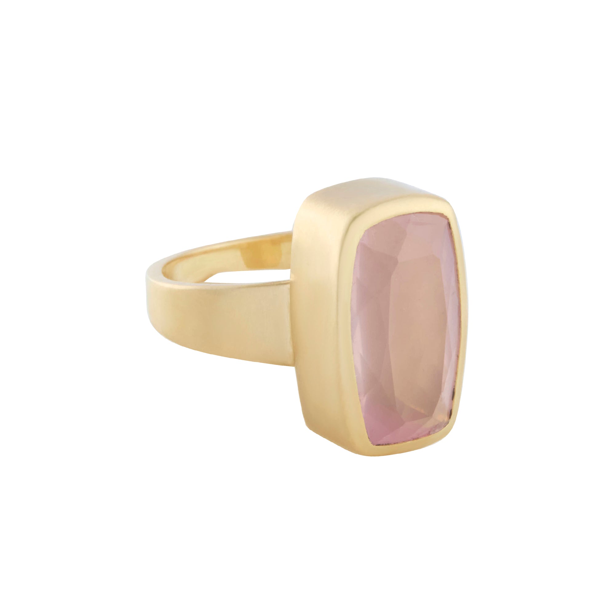Rose Quartz Signature Tapered Band Ring