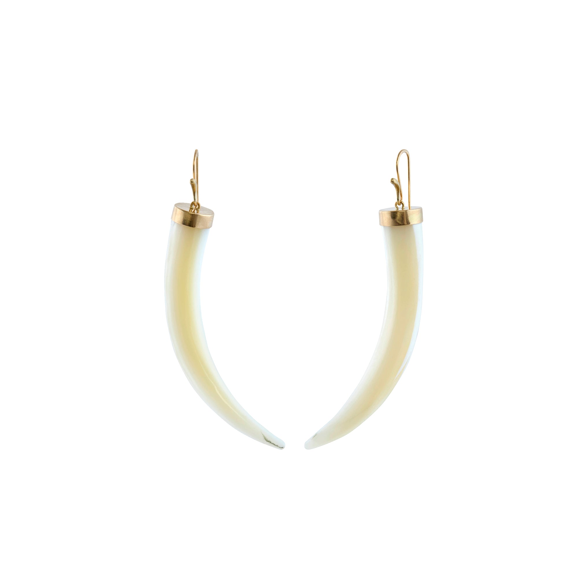 Mother of Pearl Tusk Earrings