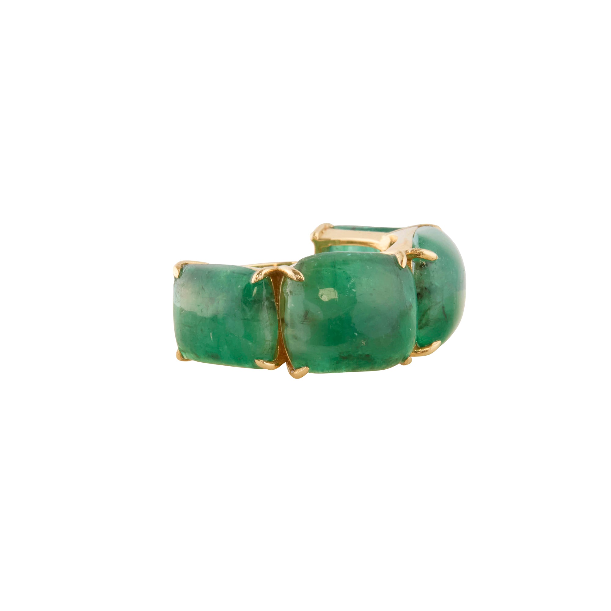 4 Cab Emerald Ring