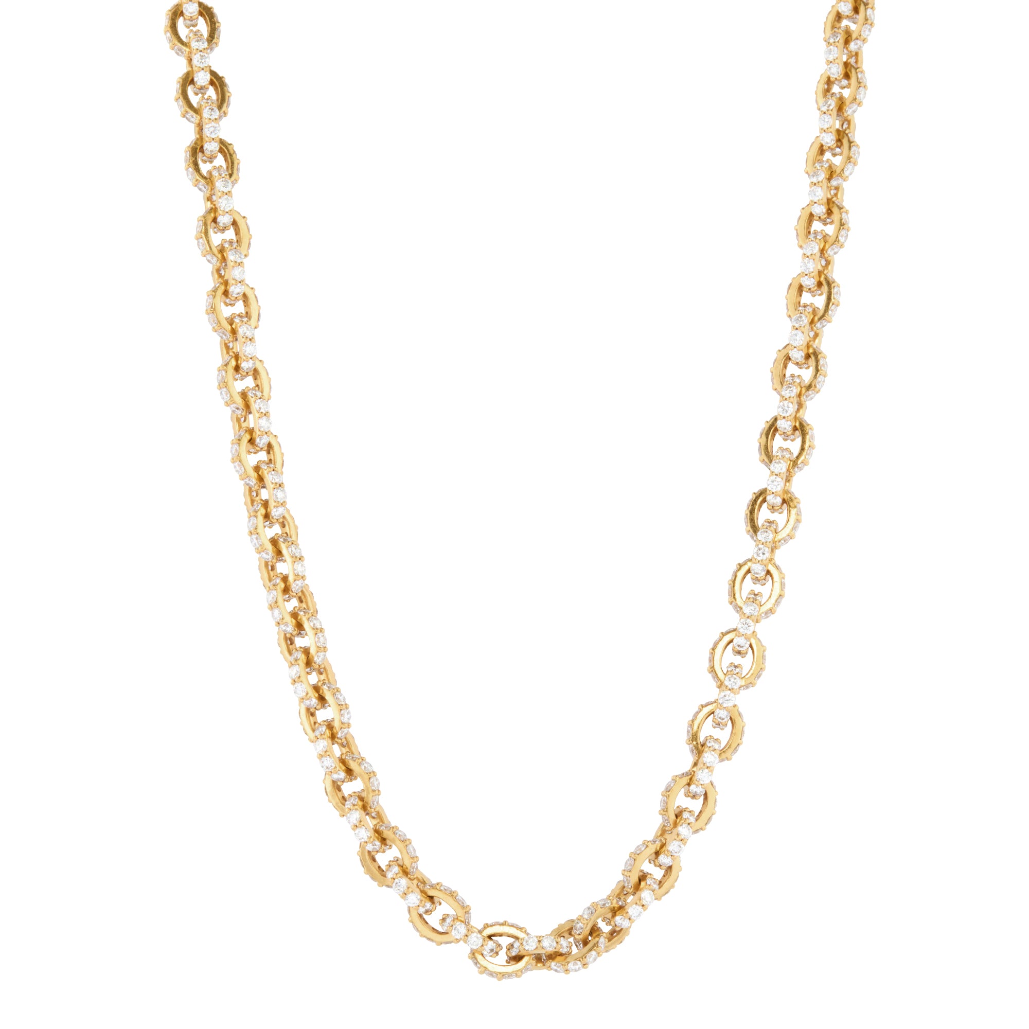Pave Diamond Link Necklace