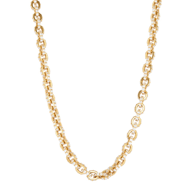 Pave Diamond Link Necklace