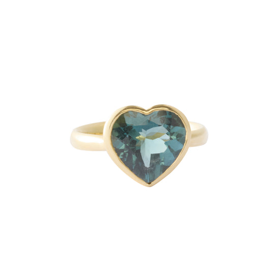 Heart Ring - Indicolite Tourmaline - Main Img