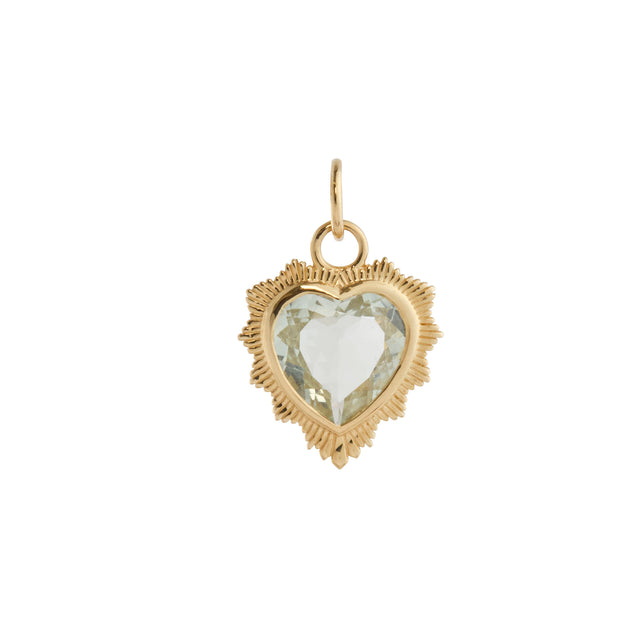 Green Prasiolite Heart Medallion