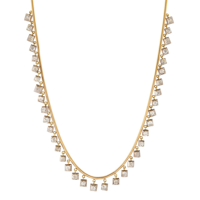 Jenna Blake Vintage Diamond Fringe Necklace - Necklaces