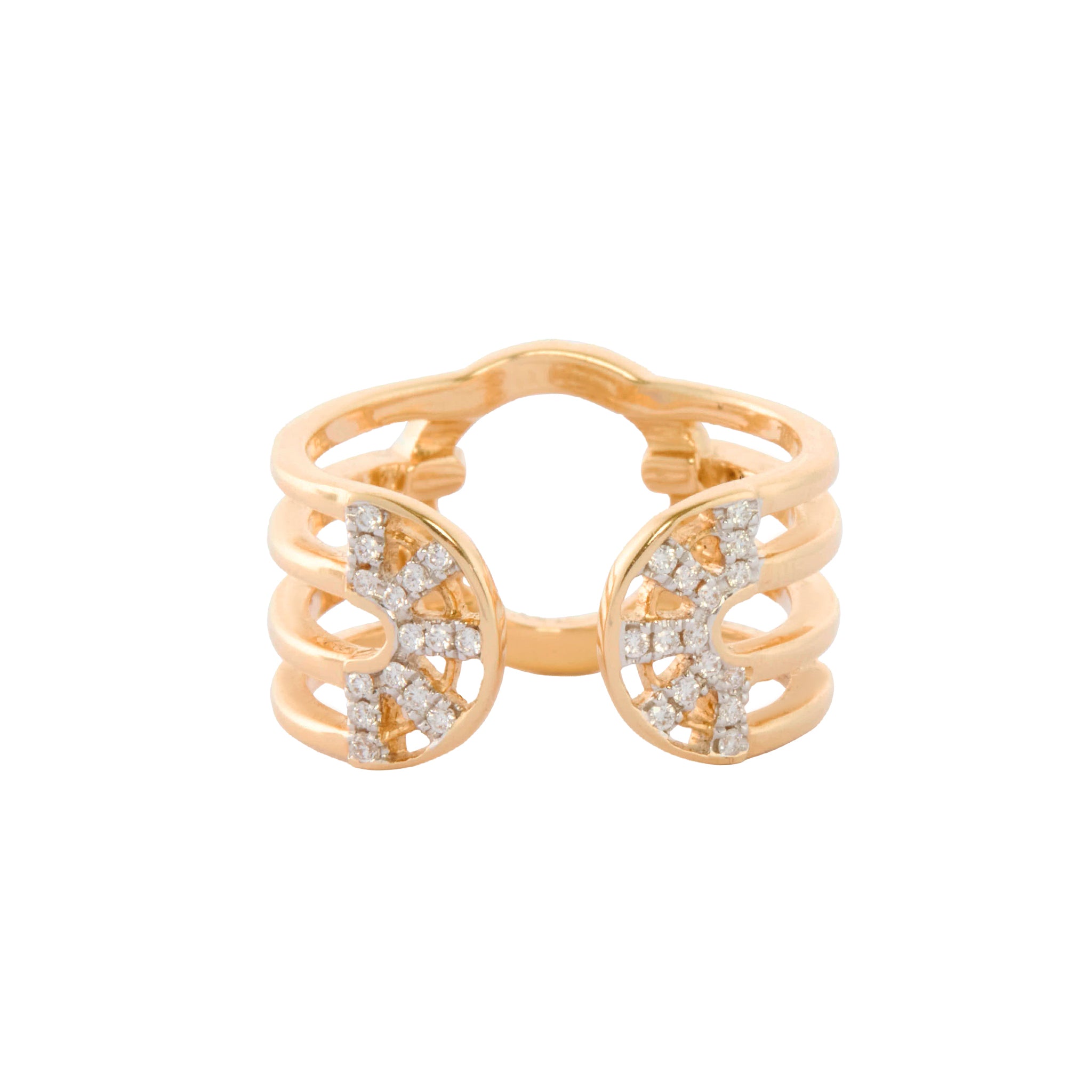 Diamond Twist Kaleidoscope Duo Sided Ring