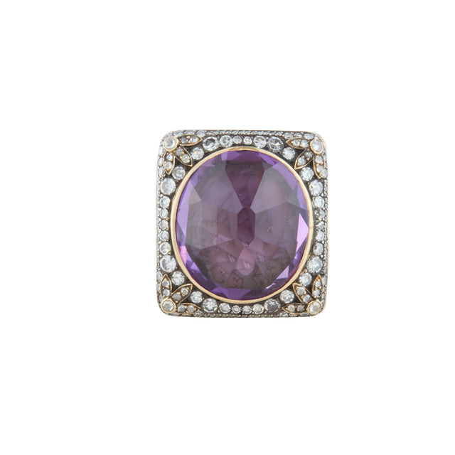 Amethyst and Diamond Naughty Ring