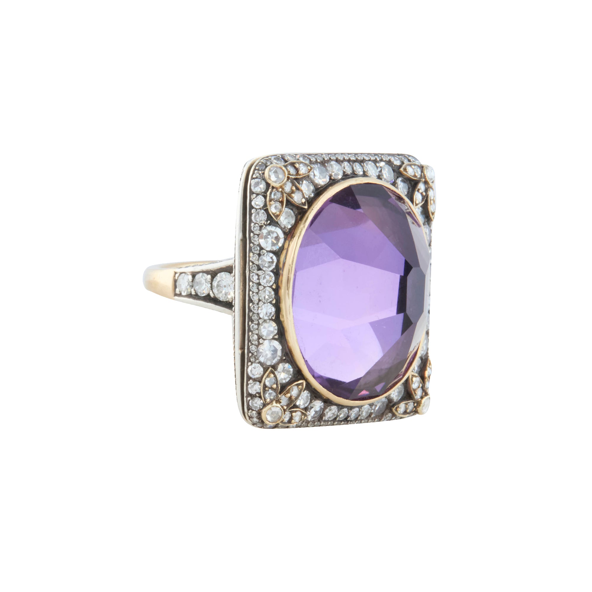 Amethyst and Diamond Naughty Ring