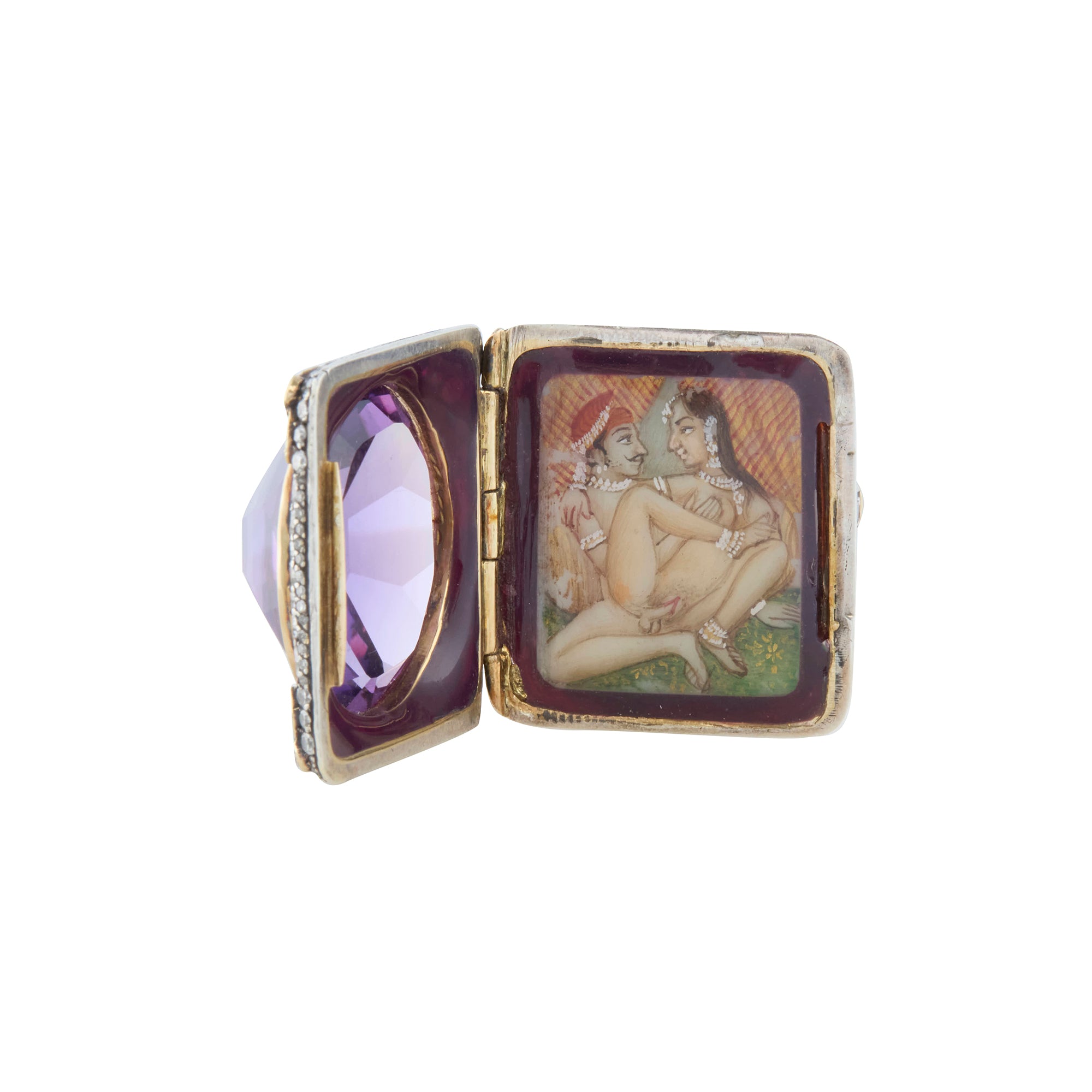 Amethyst and Diamond Naughty Ring