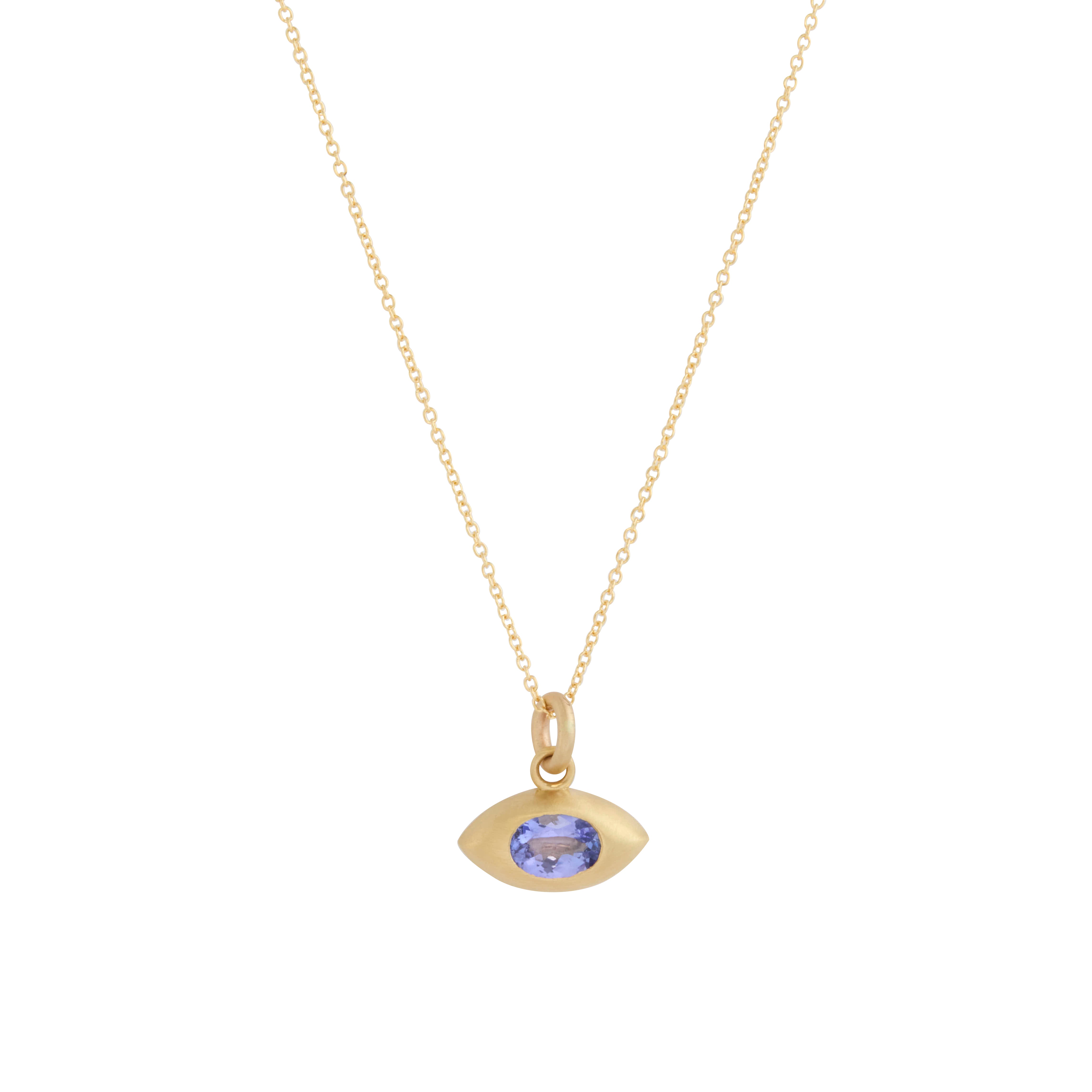 Tanzanite Eye Necklace - 16"