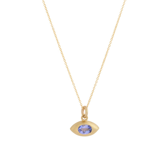 Tanzanite Eye Necklace - 16" - Main Img