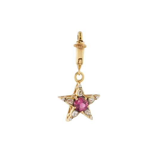 Pink Tourmaline and Diamond Charm - Main Img