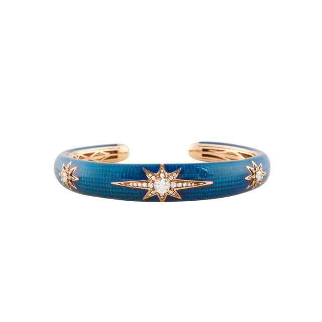 Diamond Sky Blue Enamel Aida Bracelet