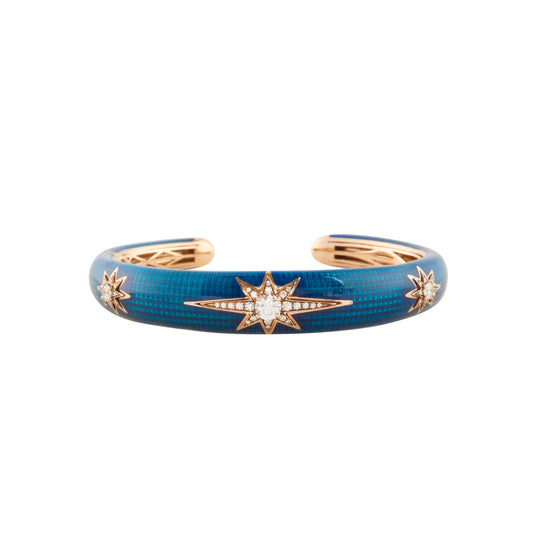 Diamond Sky Blue Enamel Aida Bracelet - Main Img