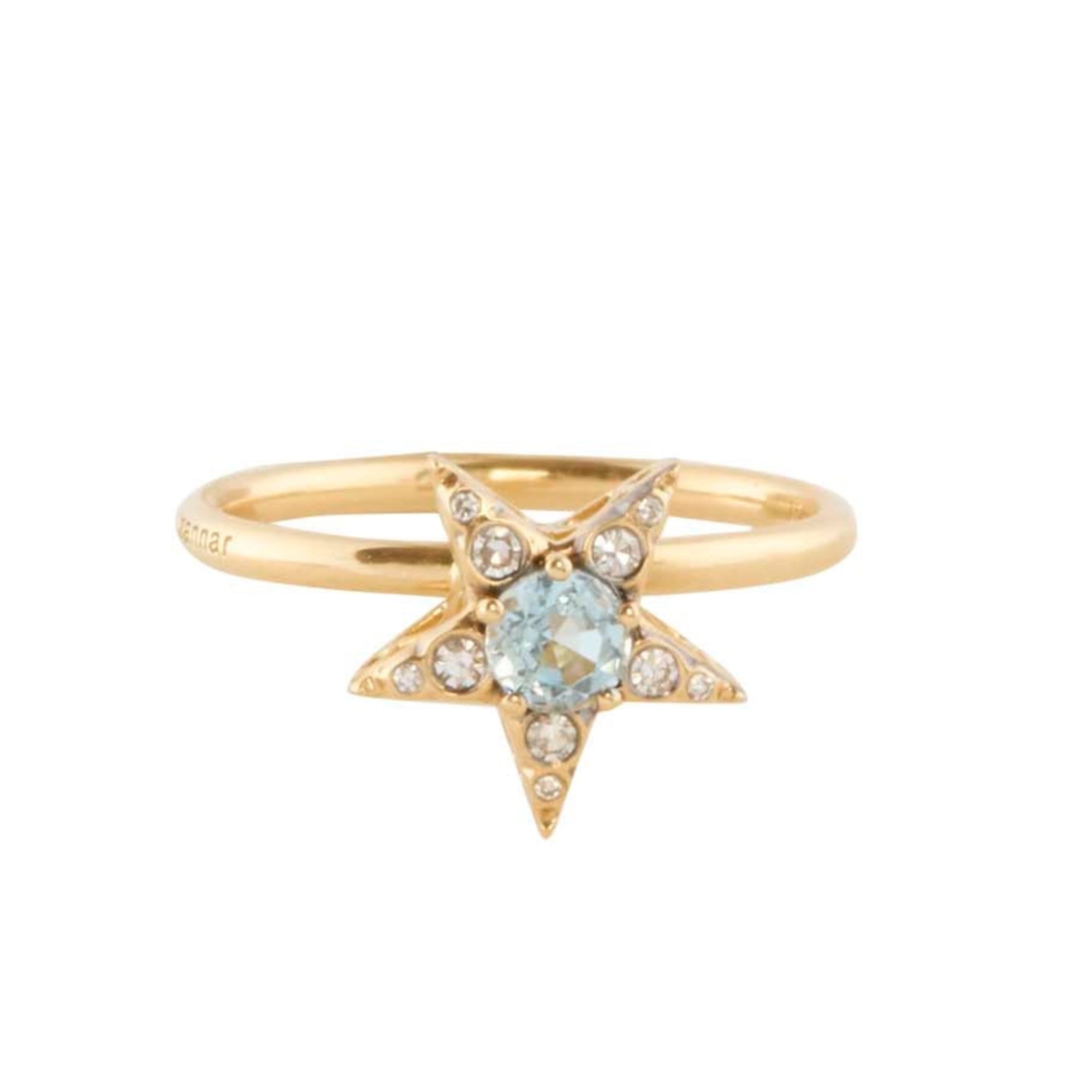 Aquamarine and Diamond Istanbul Star Ring