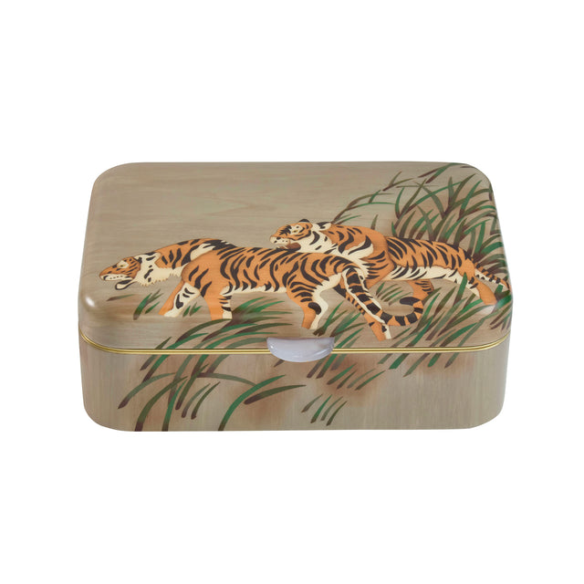 Medium Tiger Print Marquetry Box